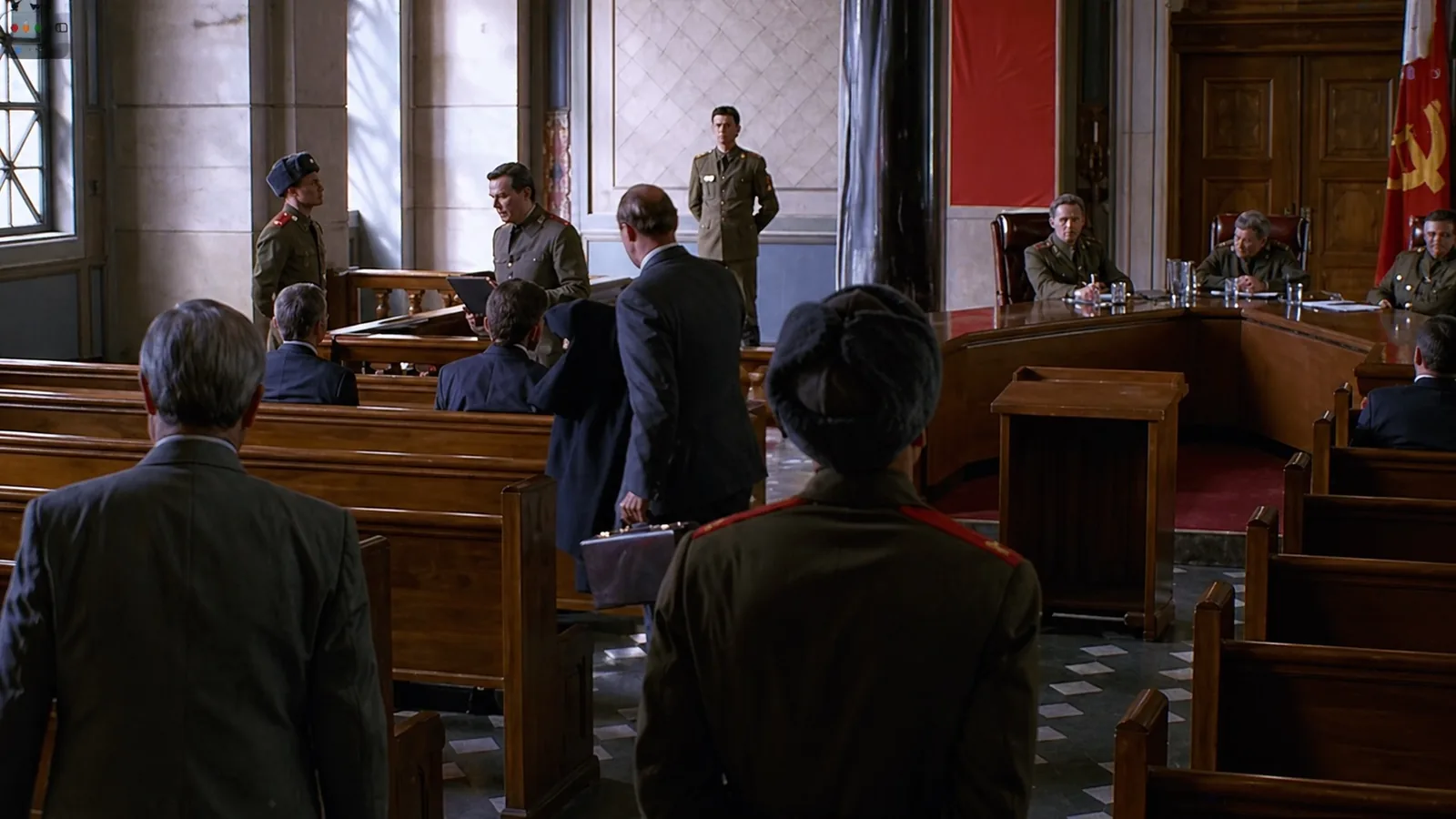Soviet courtroom interior