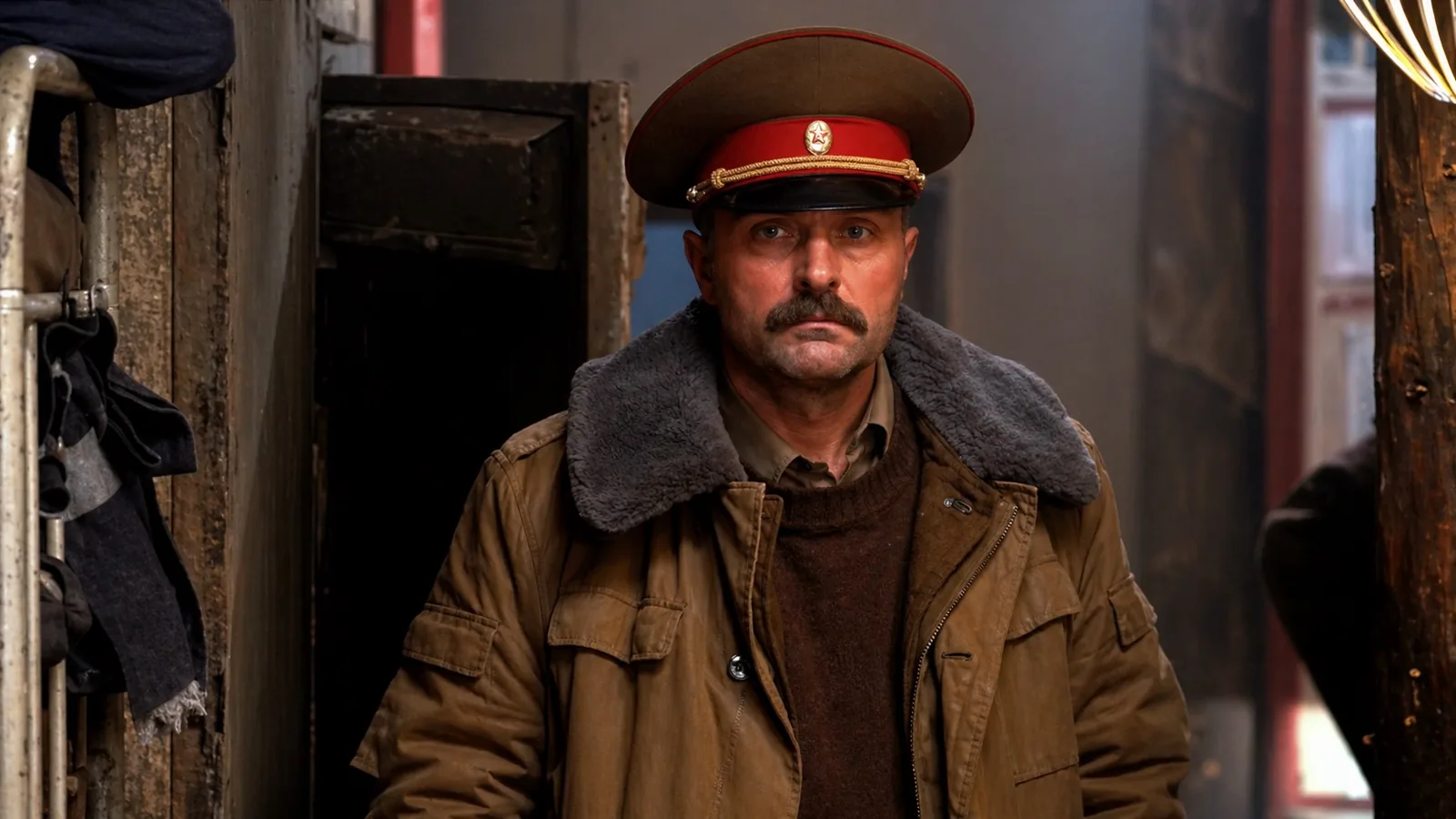 Kolya inside the prisoner barracks